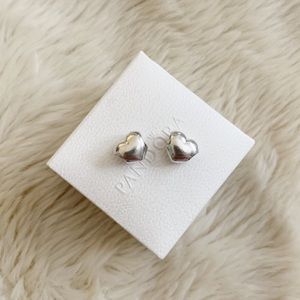 Set of 2 silver heart charms